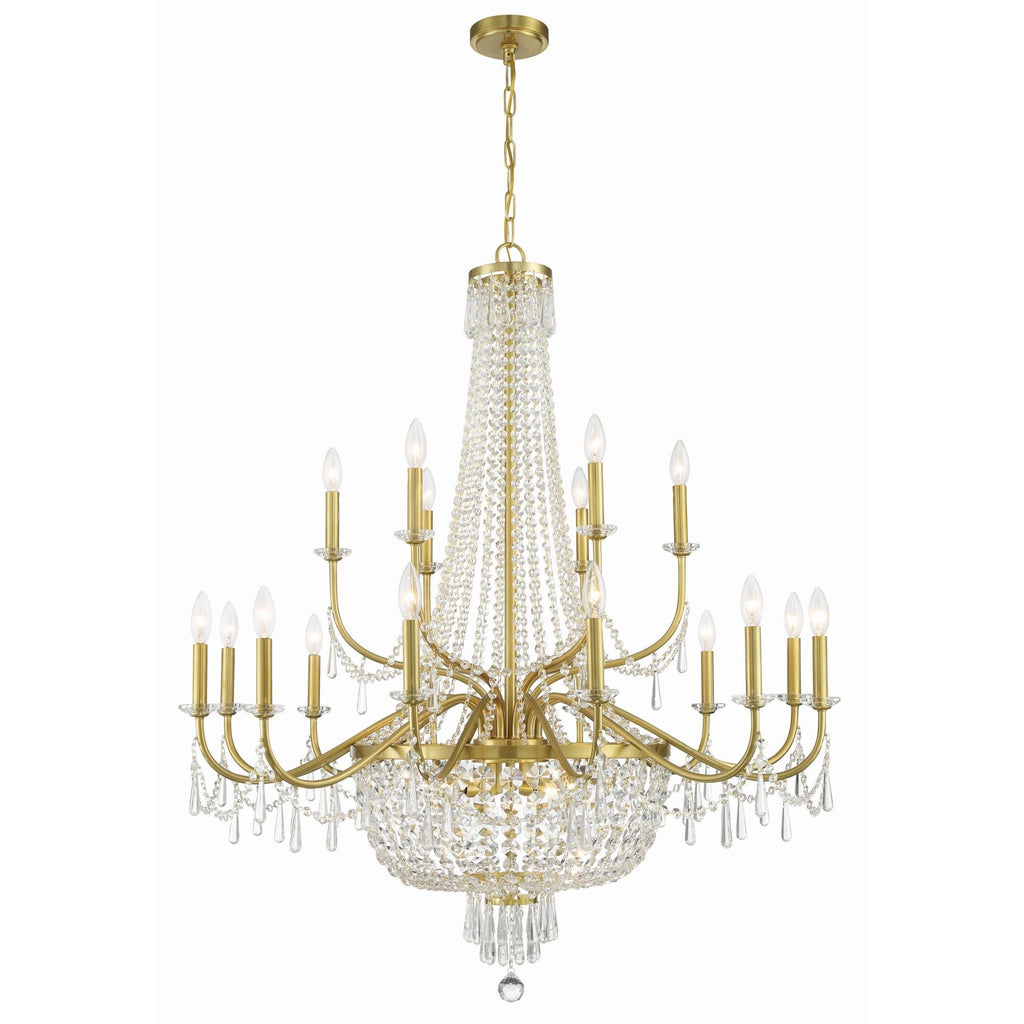 Haywood 40'' Aged Brass Chandelier Gold 40"W x 46"H x 40"D