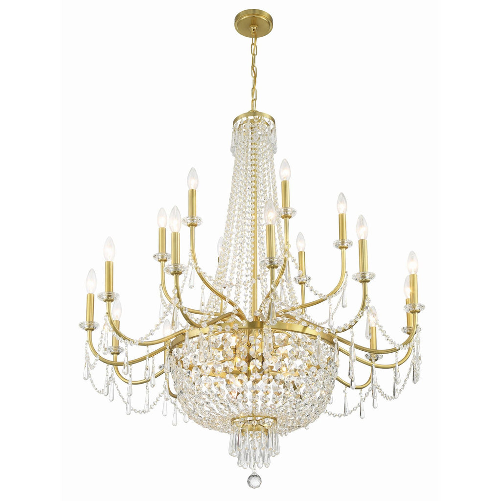 Haywood 40'' Aged Brass Chandelier Gold 40"W x 46"H x 40"D
