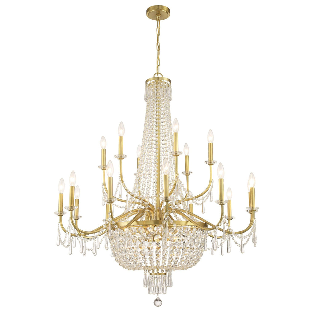 Haywood 40'' Aged Brass Chandelier Gold 40"W x 46"H x 40"D