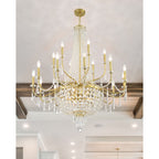 Haywood 40'' Aged Brass Chandelier Gold 40"W x 46"H x 40"D