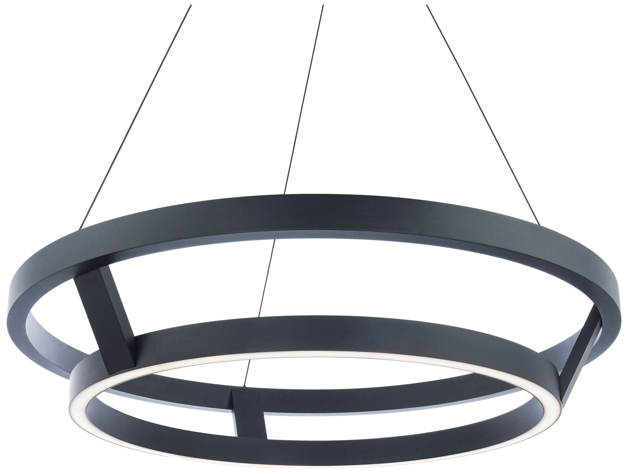 Imperial 8.13"H x 42"W 2-Light Chandelier in Black