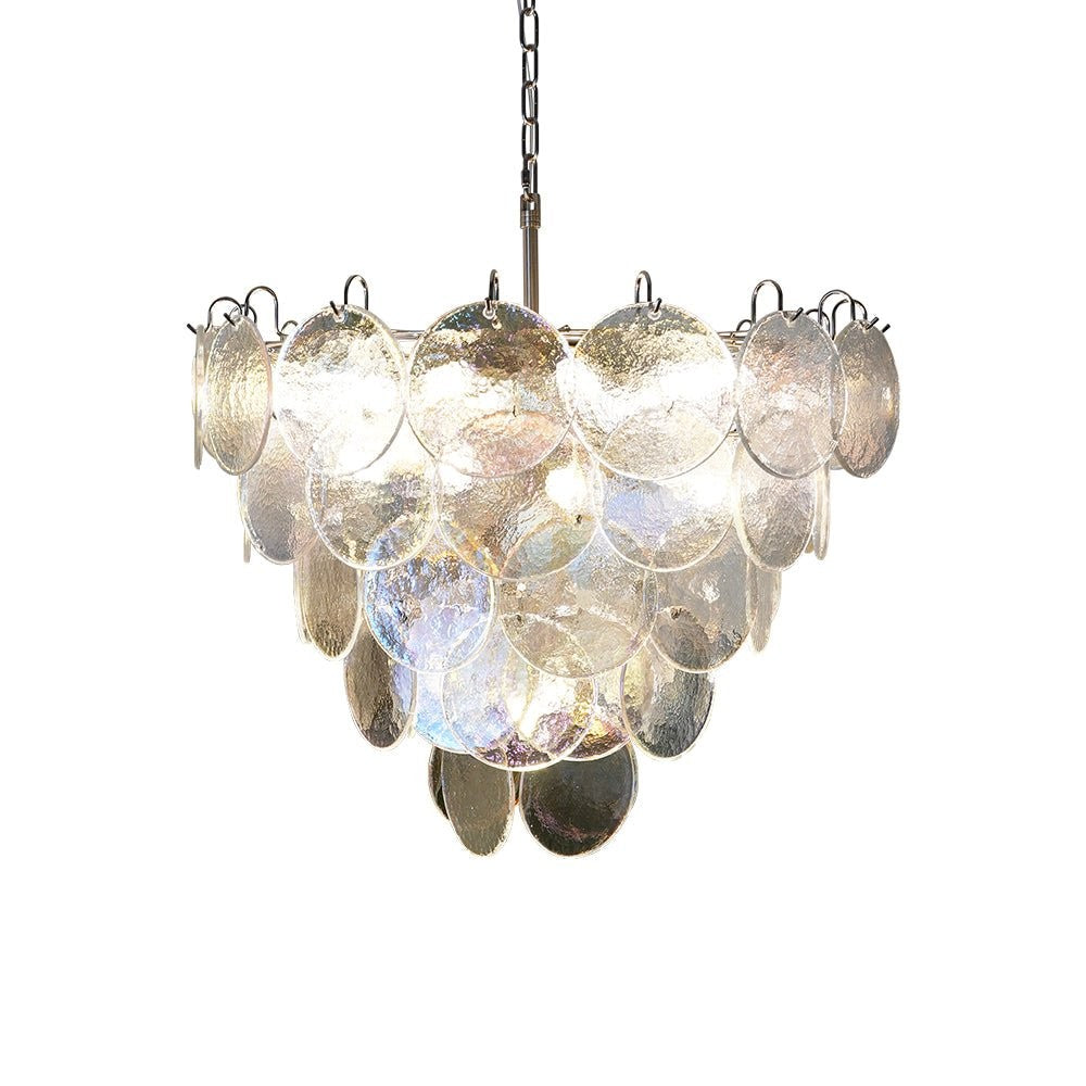 Iridesca Murano Glass Disc Chandelier
