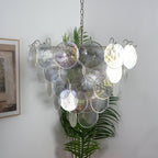 Iridesca Murano Glass Disc Chandelier