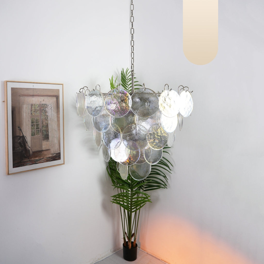 Iridesca Murano Glass Disc Chandelier
