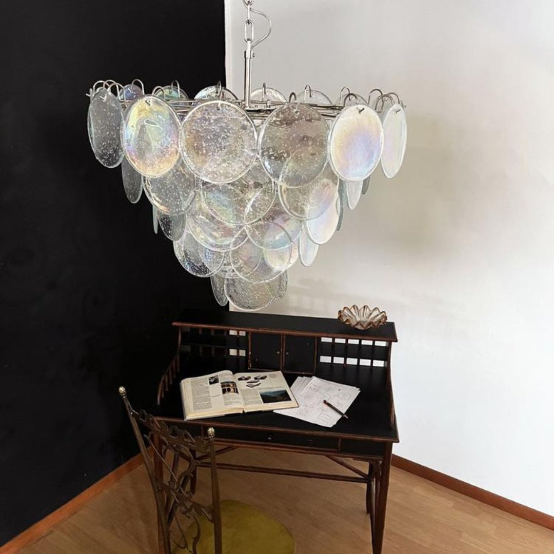 Iridesca Murano Glass Disc Chandelier