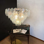 Iridesca Murano Glass Disc Chandelier