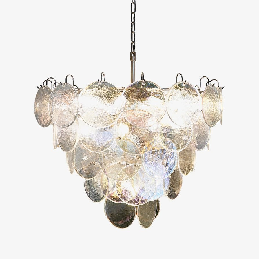 Iridesca Murano Glass Disc Chandelier