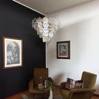 Iridesca Murano Glass Disc Chandelier