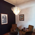 Iridesca Murano Glass Disc Chandelier