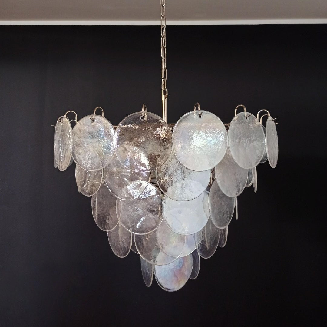 Iridesca Murano Glass Disc Chandelier