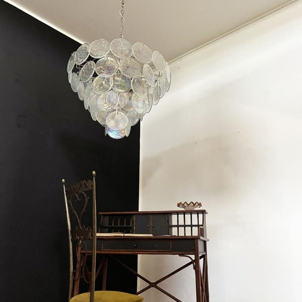 Iridesca Murano Glass Disc Chandelier