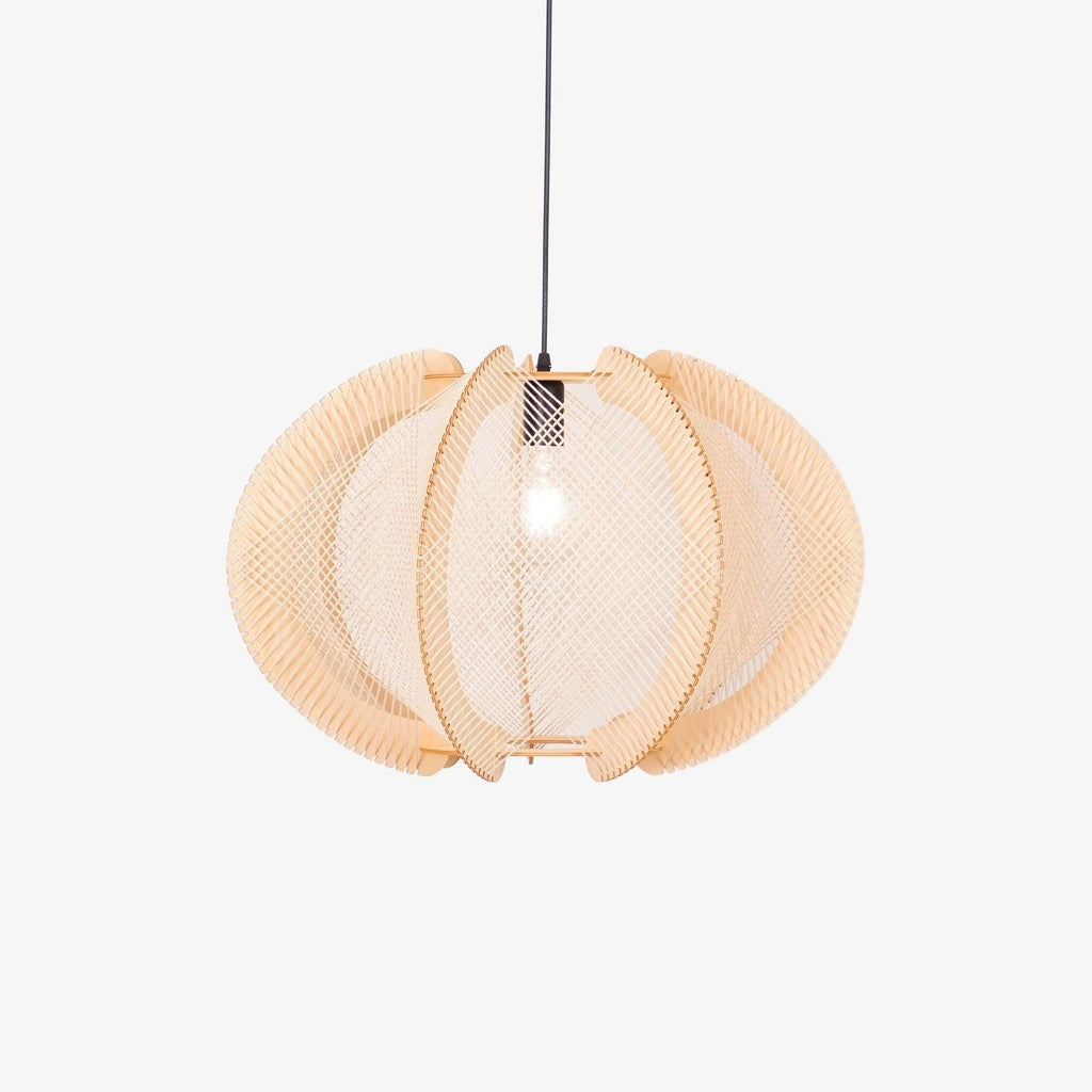 Java Wood & Rope Pendant Light