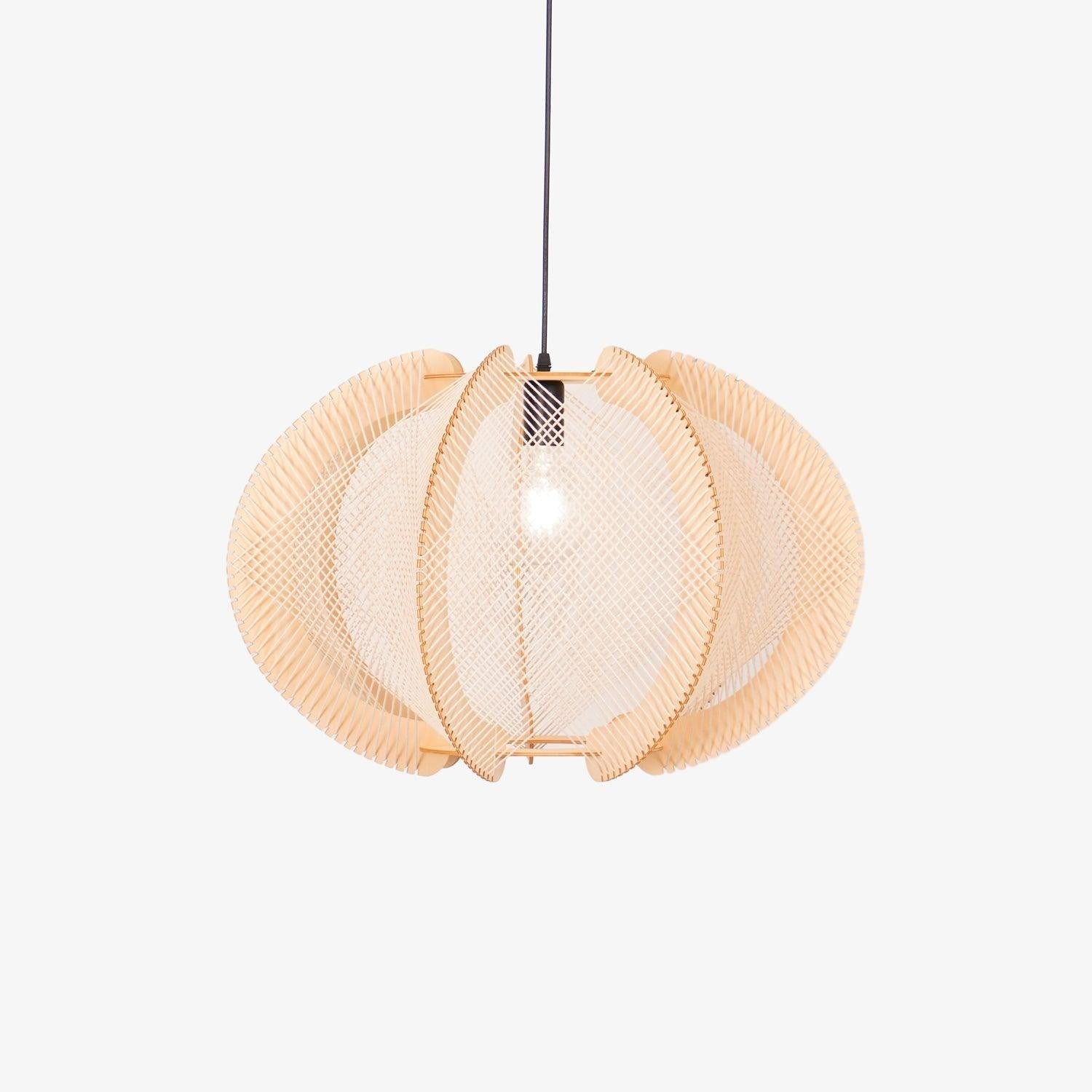 Java Wood & Rope Pendant Light