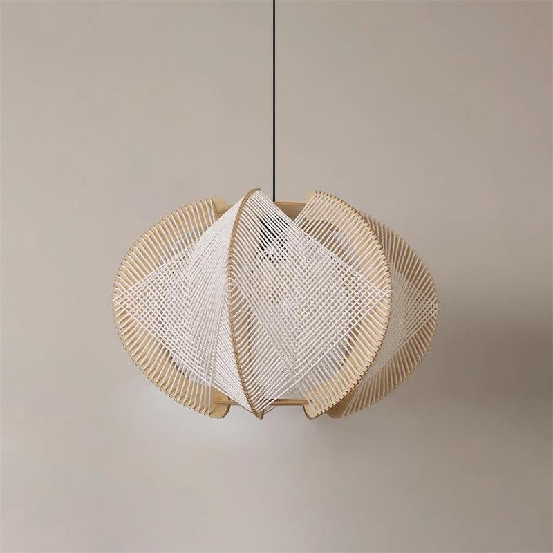 Java Wood & Rope Pendant Light