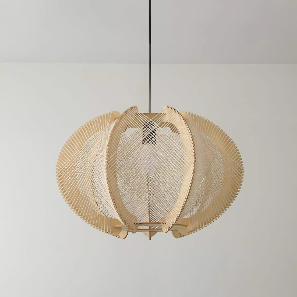 Java Wood & Rope Pendant Light