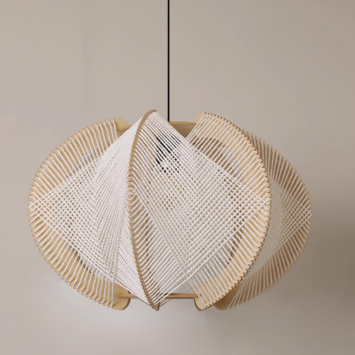 Java Wood & Rope Pendant Light