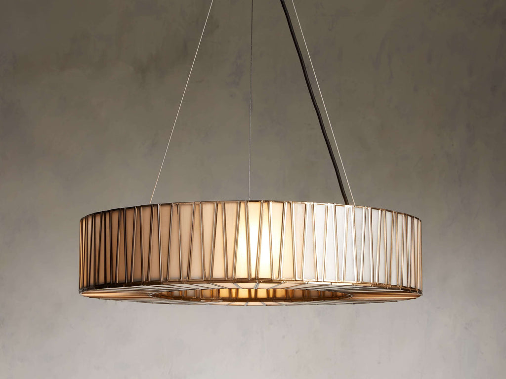 Jeunet Glass Globe Round Chandelier