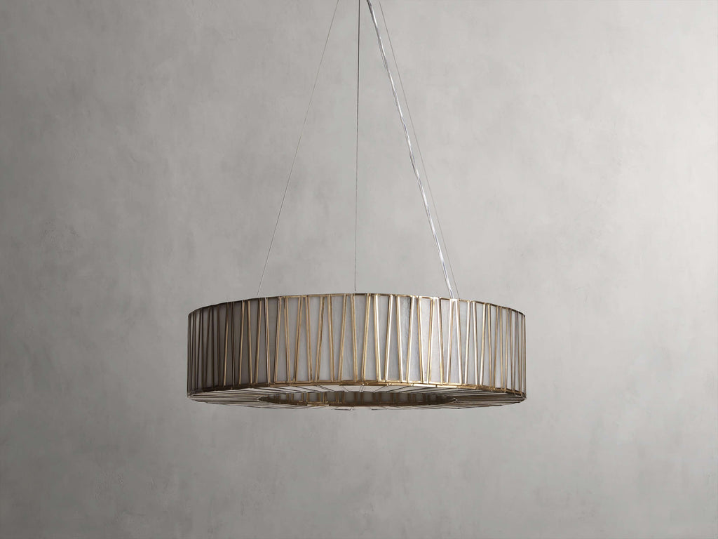 Jeunet Glass Globe Round Chandelier