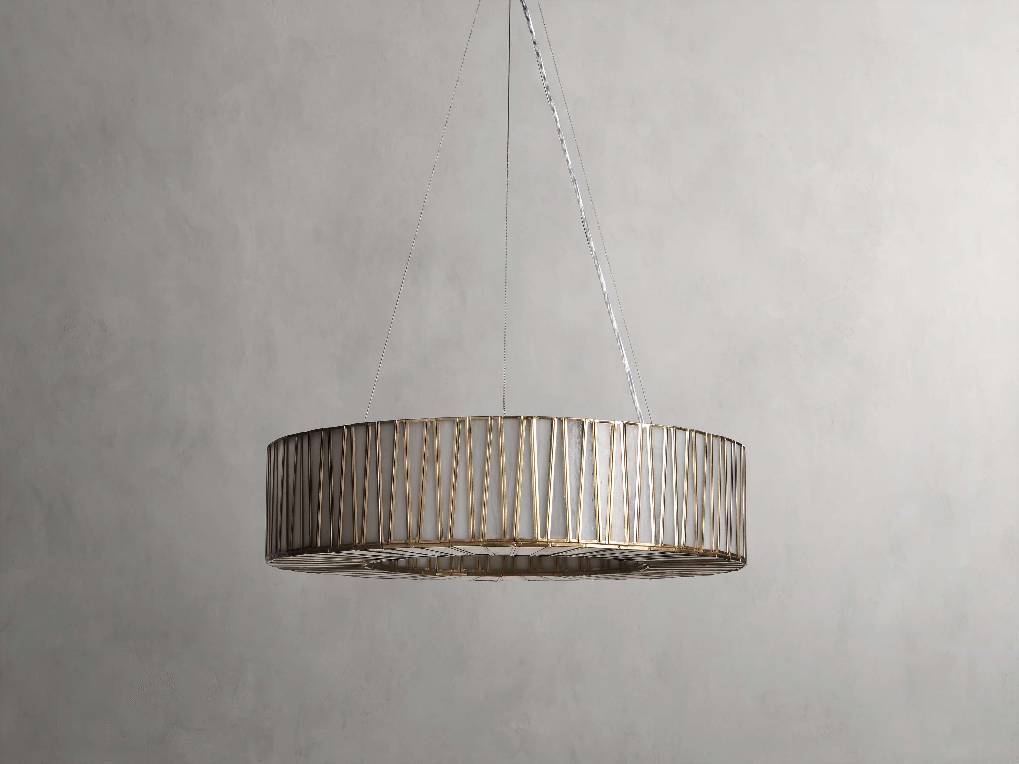 Jeunet Glass Globe Round Chandelier