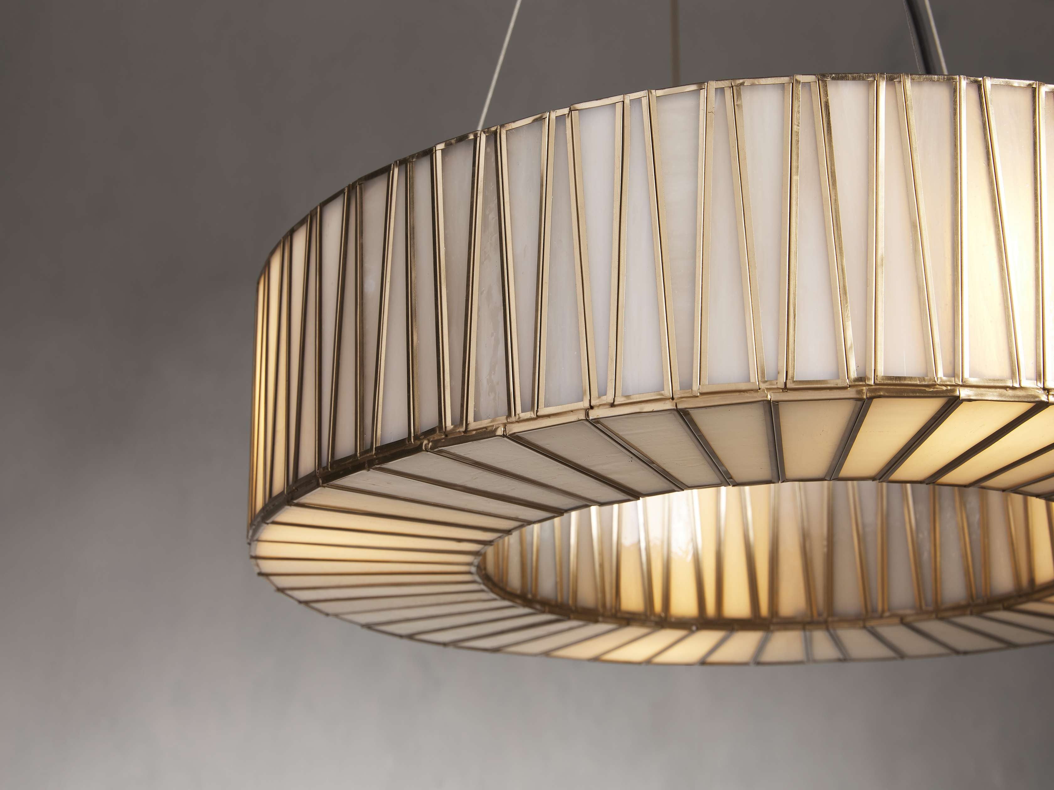 Jeunet Glass Globe Round Chandelier