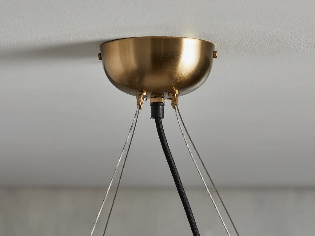 Jeunet Glass Globe Round Chandelier