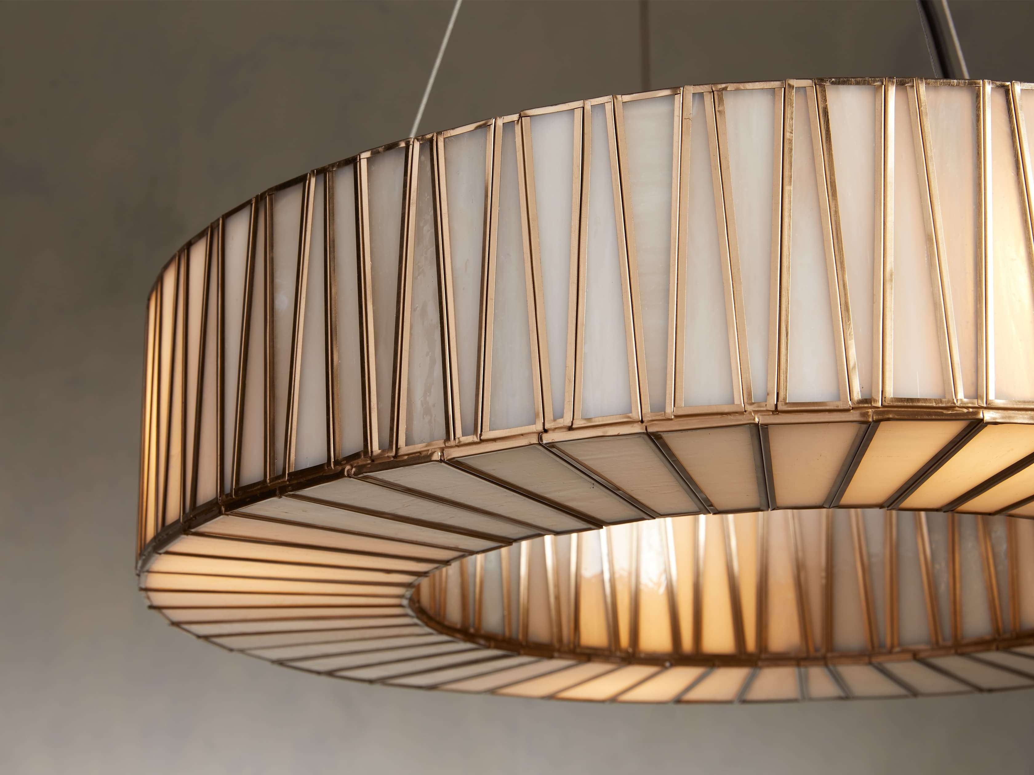 Jeunet Glass Globe Round Chandelier