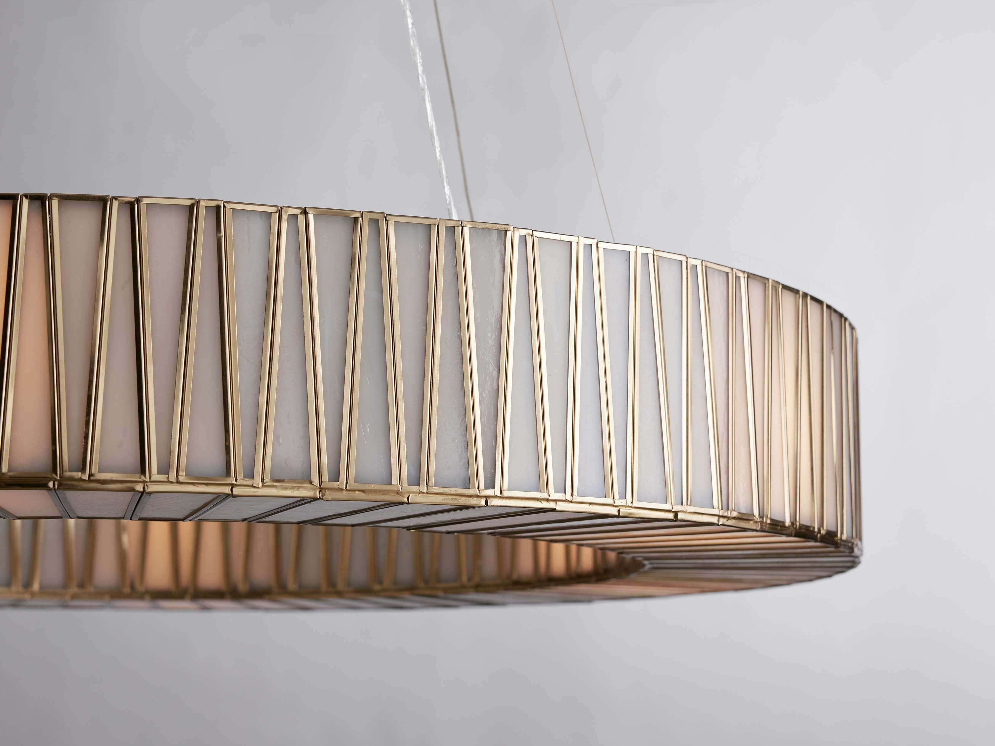 Jeunet Glass Globe Round Chandelier