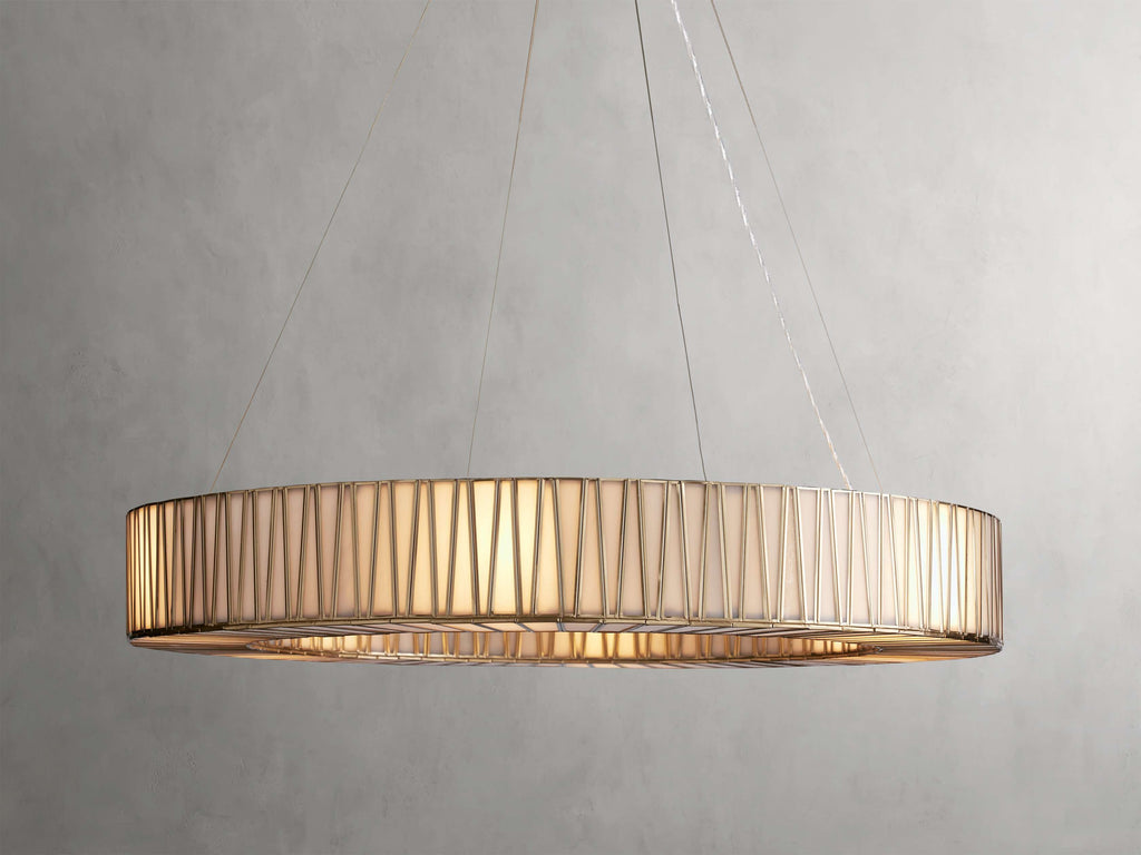 Jeunet Glass Globe Round Chandelier