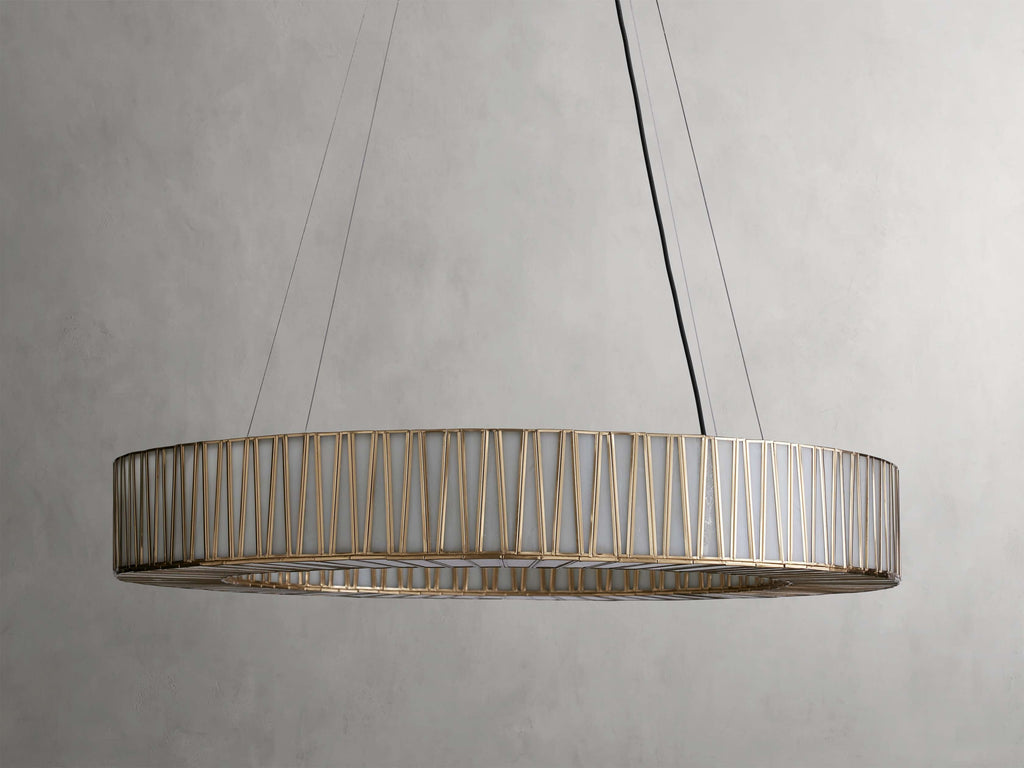 Jeunet Glass Globe Round Chandelier