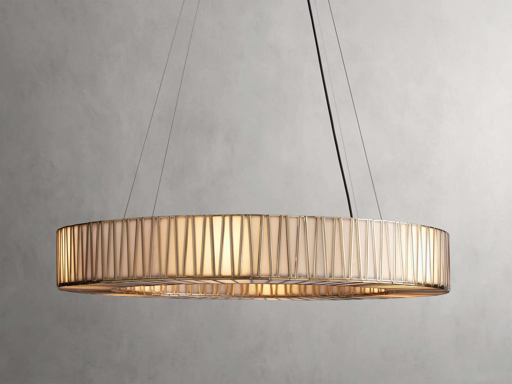 Jeunet Glass Globe Round Chandelier