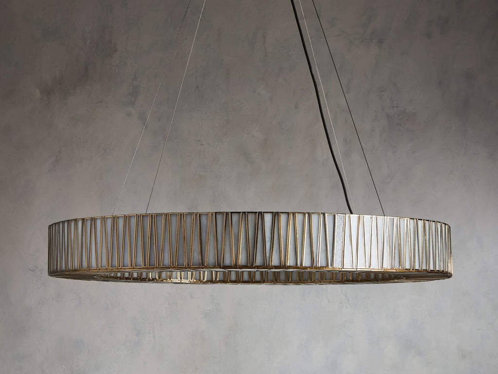Jeunet Glass Globe Round Chandelier