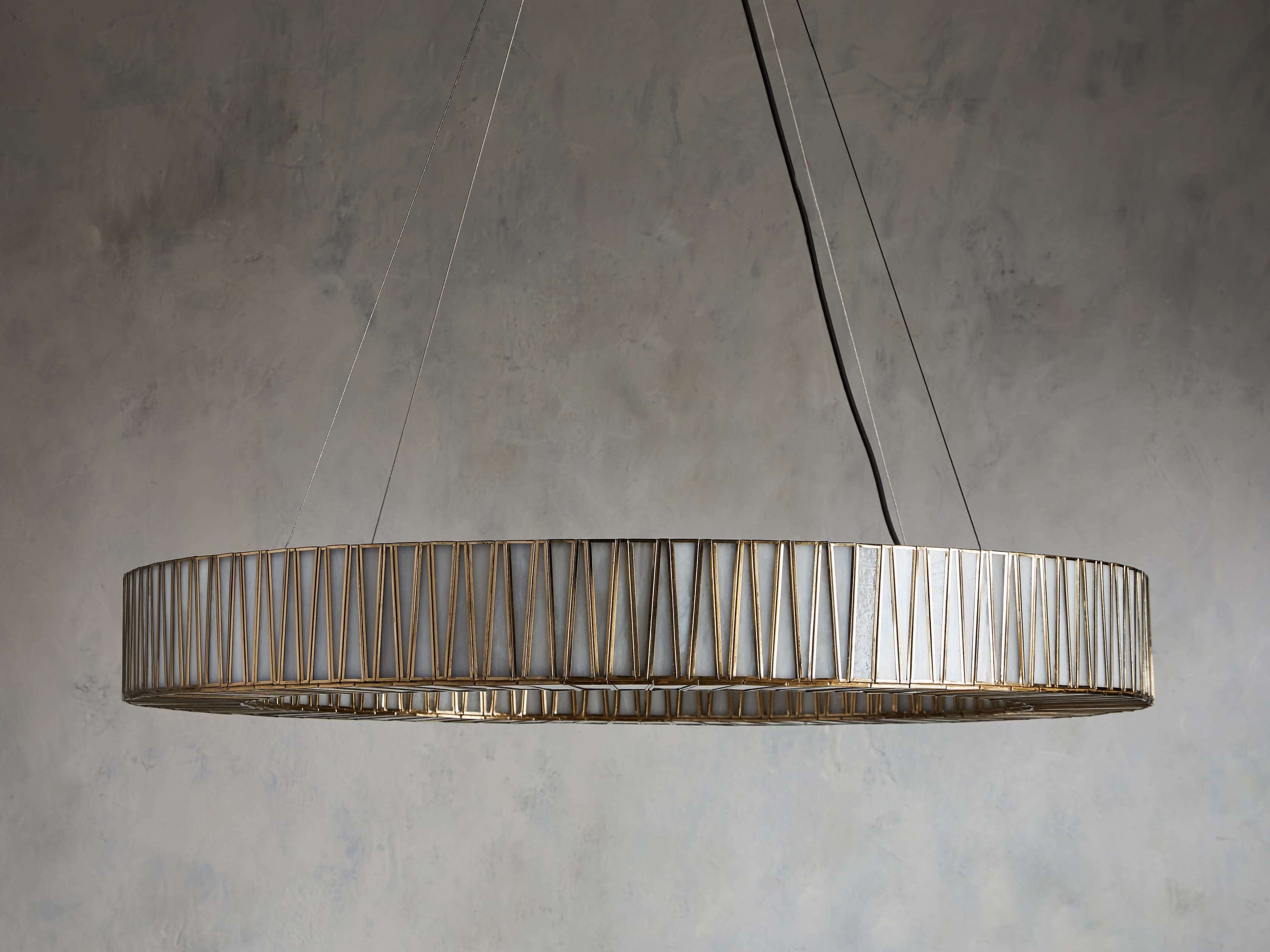 Jeunet Glass Globe Round Chandelier