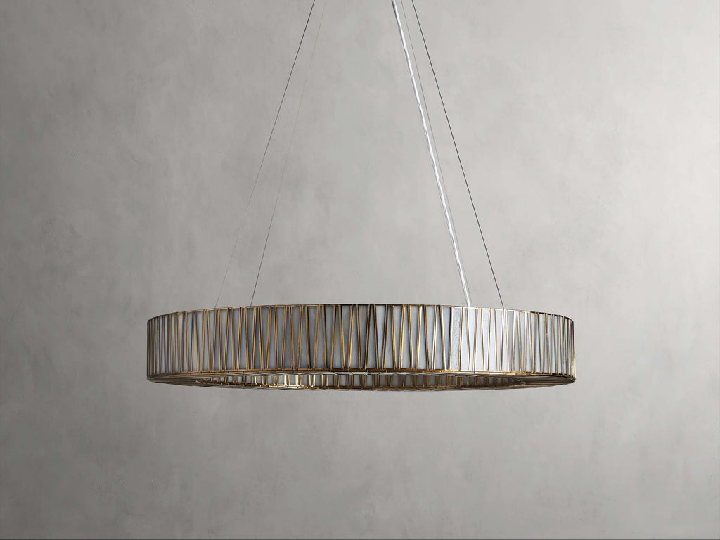 Jeunet Glass Globe Round Chandelier