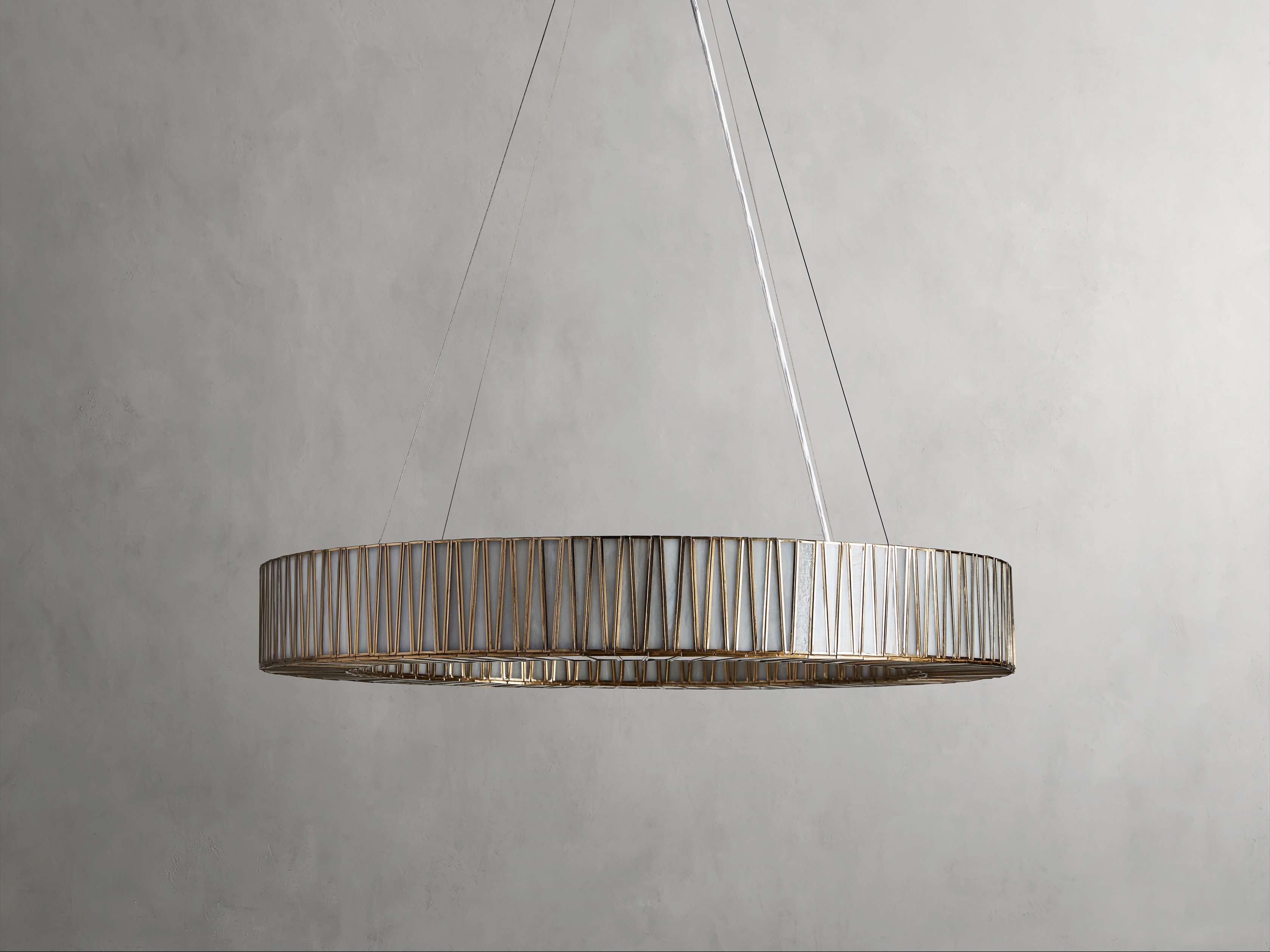 Jeunet Glass Globe Round Chandelier