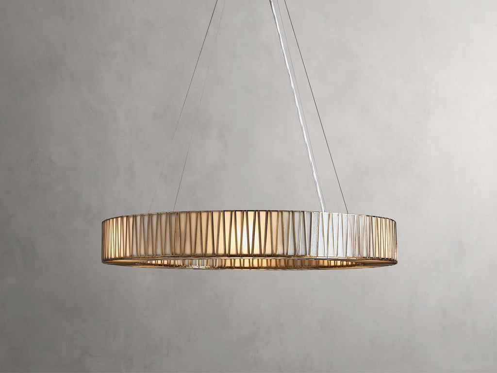 Jeunet Glass Globe Round Chandelier