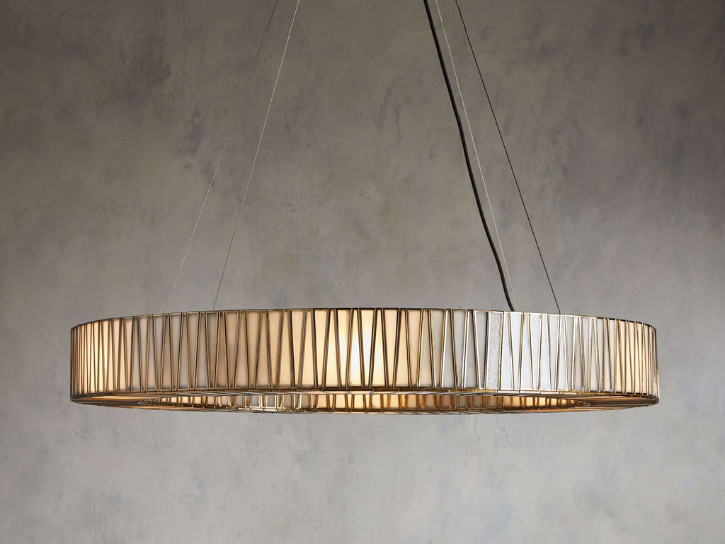 Jeunet Glass Globe Round Chandelier