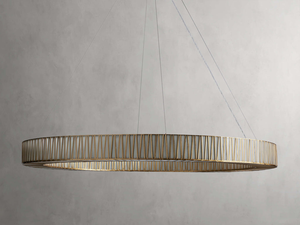 Jeunet Glass Globe Round Chandelier