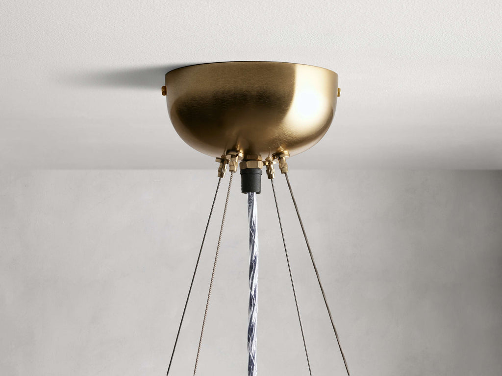Jeunet Glass Globe Round Chandelier