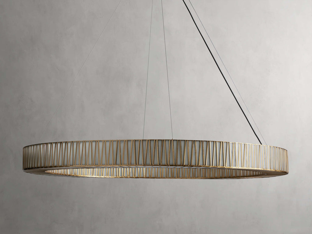 Jeunet Glass Globe Round Chandelier