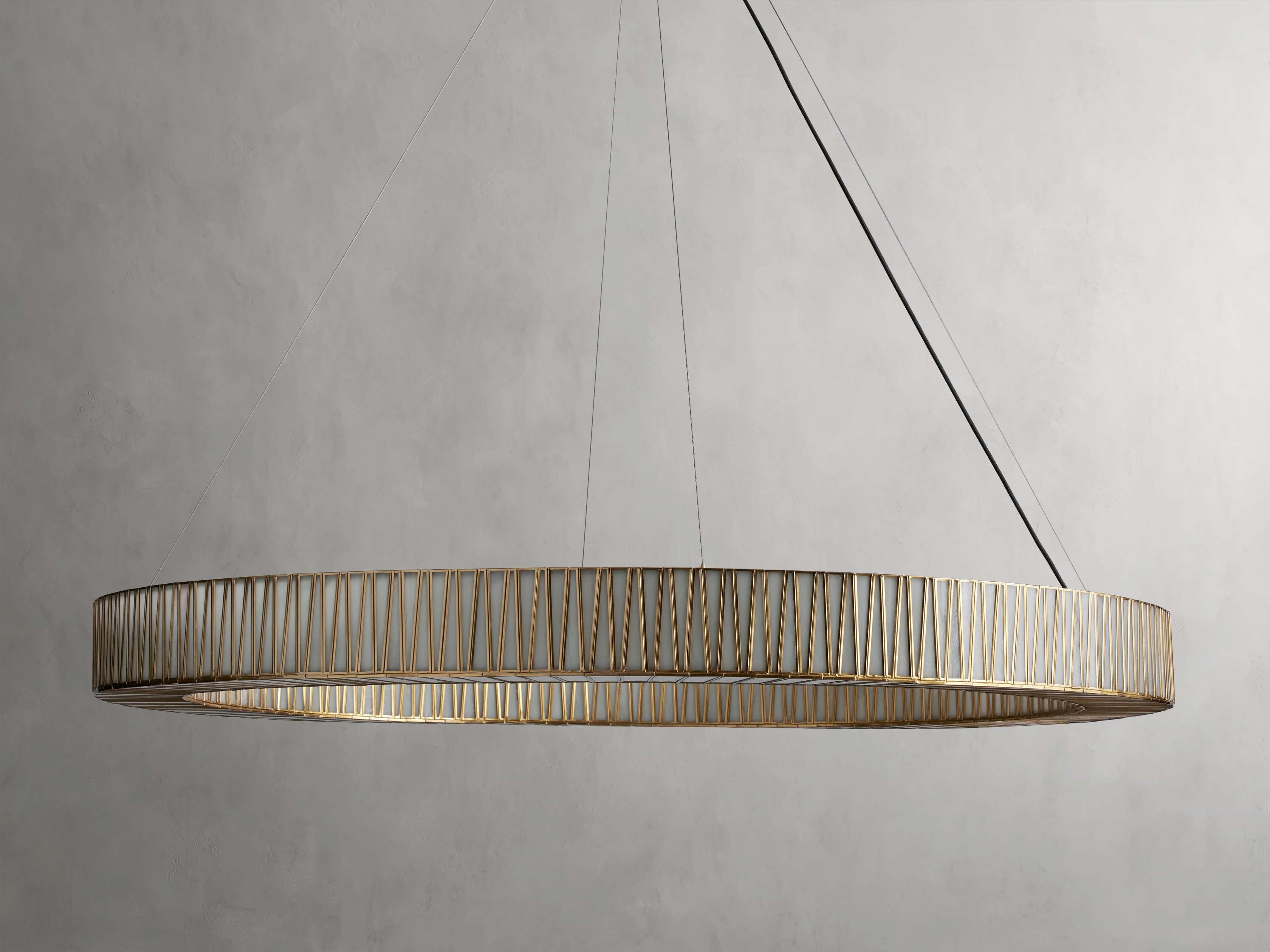 Jeunet Glass Globe Round Chandelier