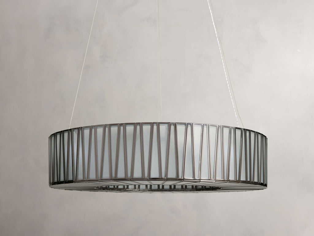 Jeunet Glass Globe Round Chandelier