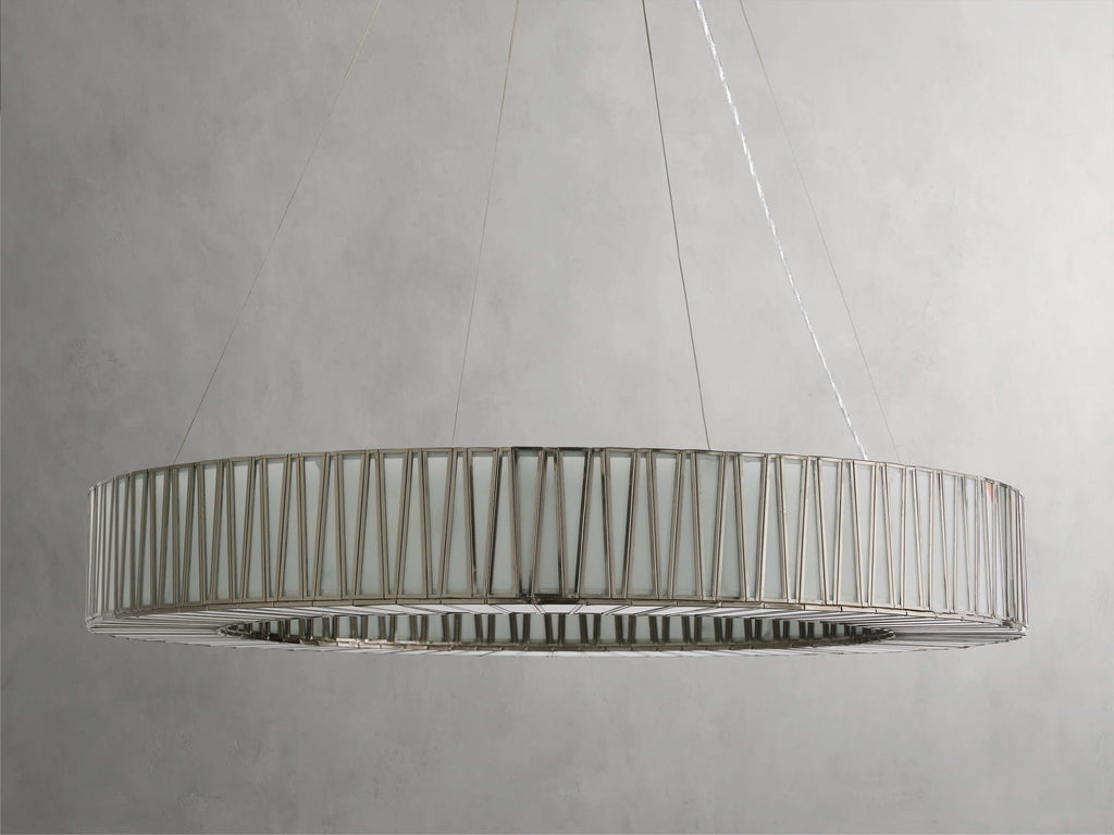 Jeunet Glass Globe Round Chandelier