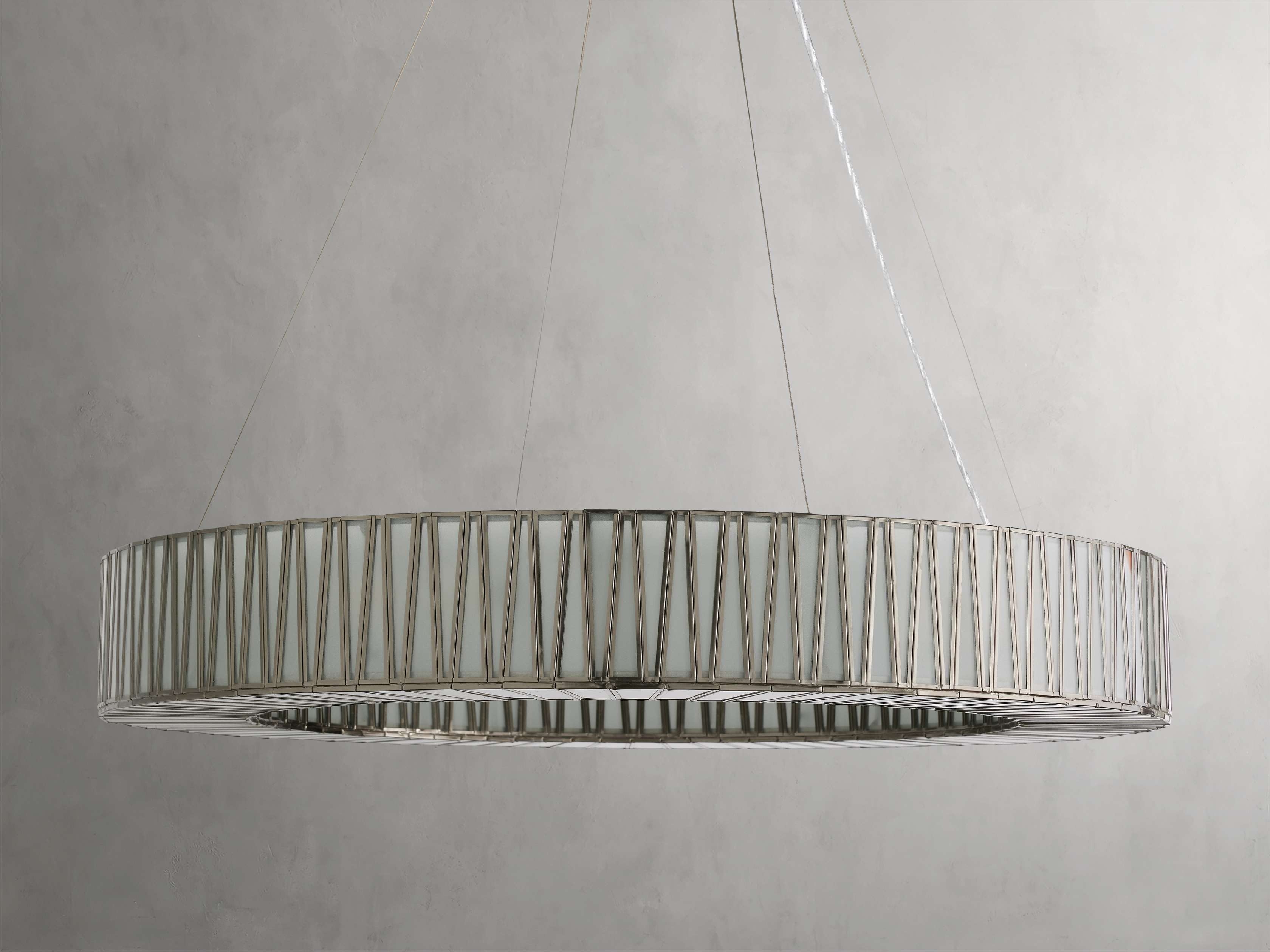 Jeunet Glass Globe Round Chandelier