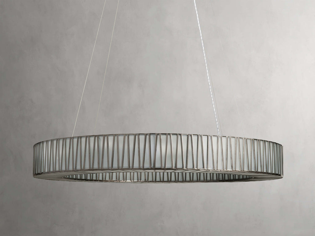 Jeunet Glass Globe Round Chandelier