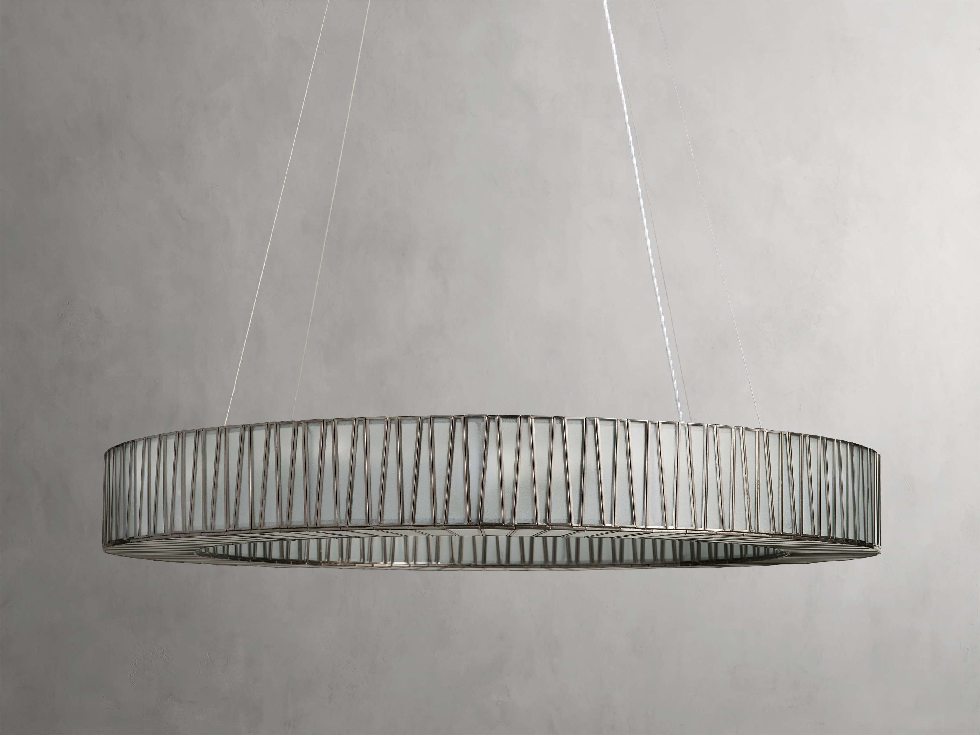 Jeunet Glass Globe Round Chandelier