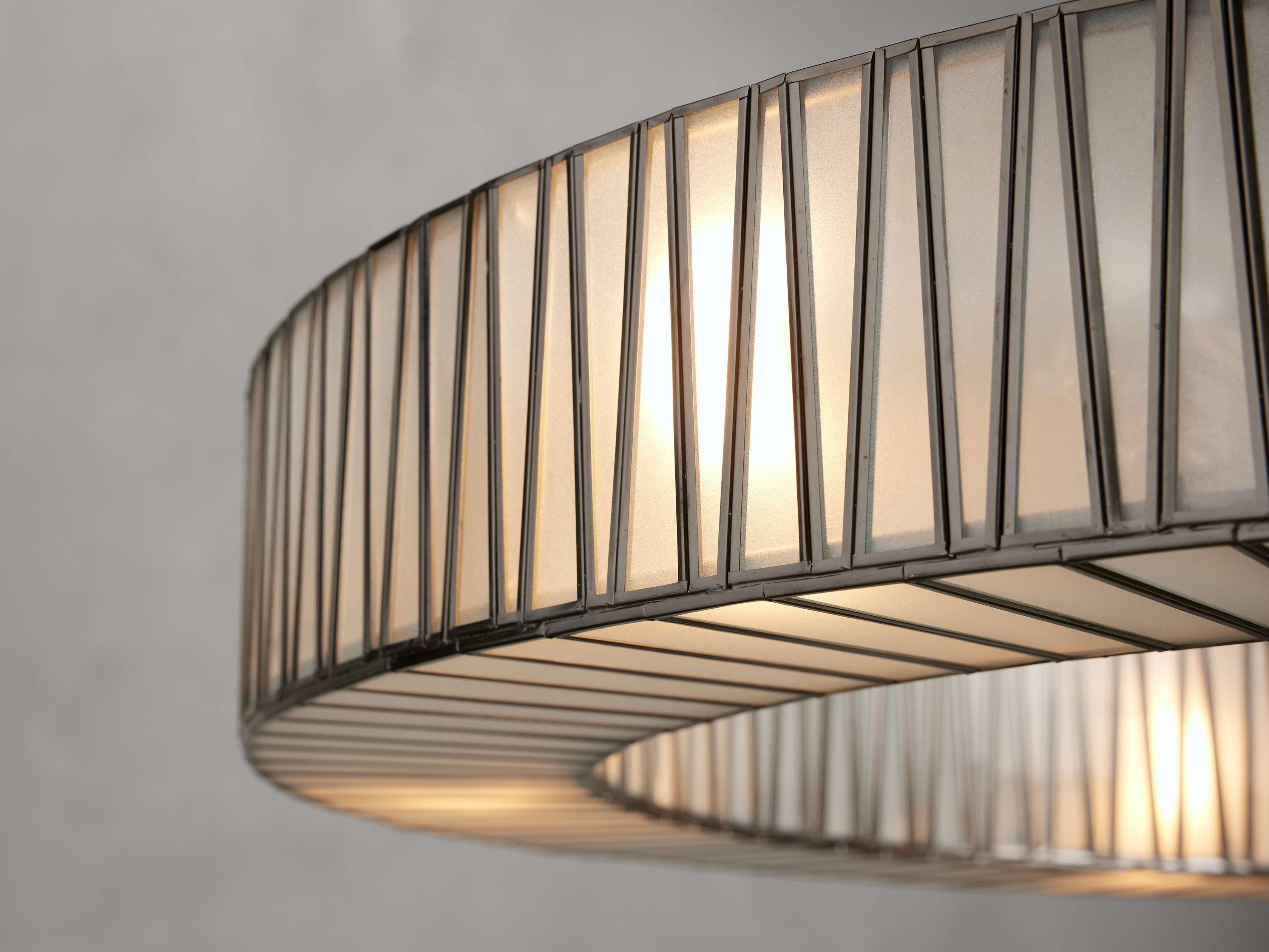 Jeunet Glass Globe Round Chandelier