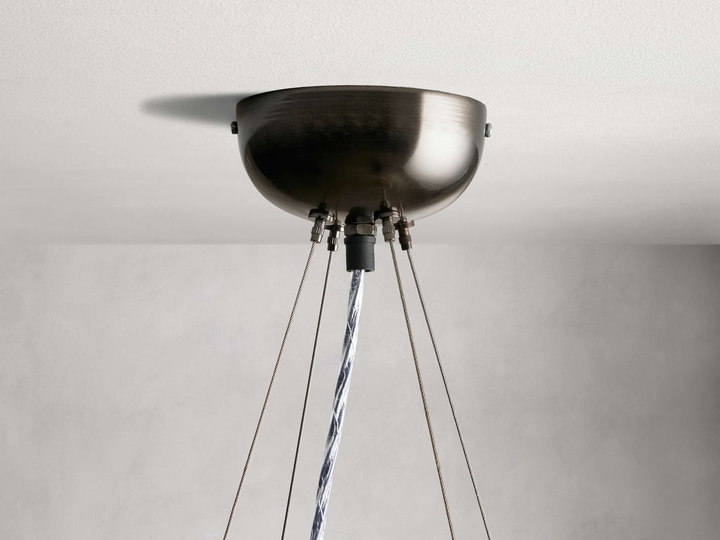 Jeunet Glass Globe Round Chandelier