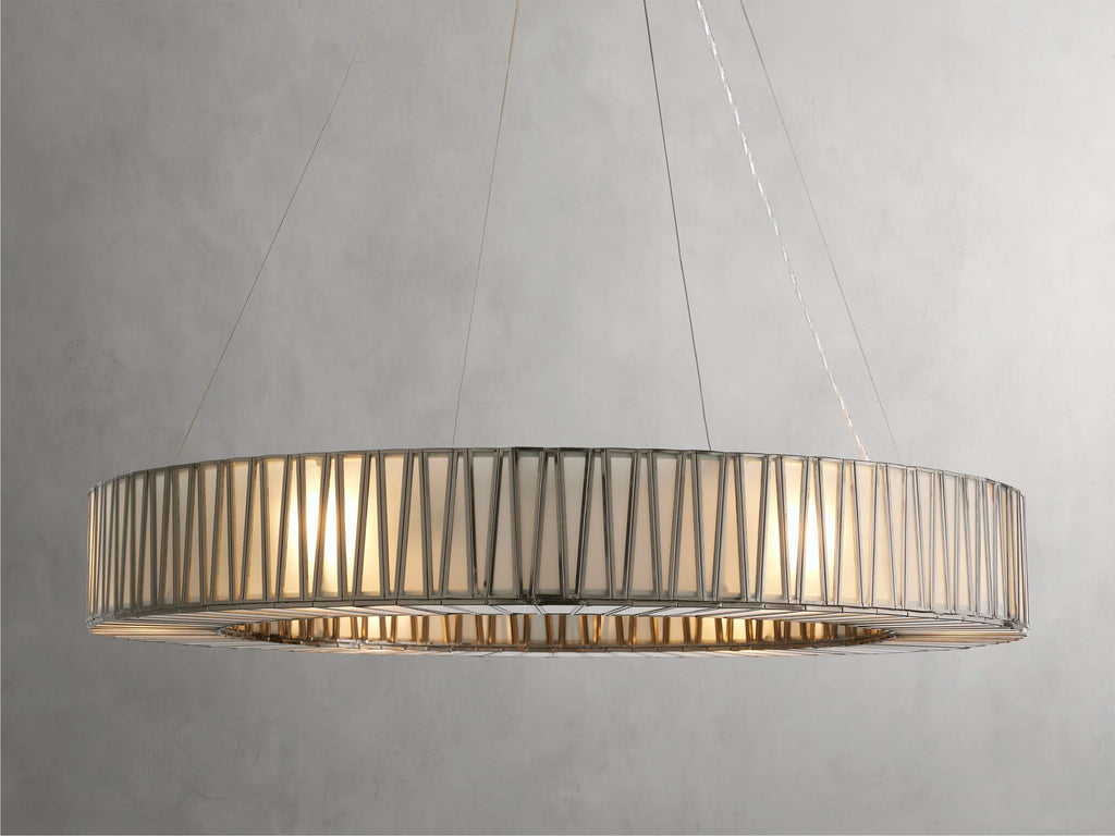 Jeunet Glass Globe Round Chandelier