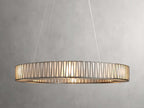 Jeunet Glass Globe Round Chandelier
