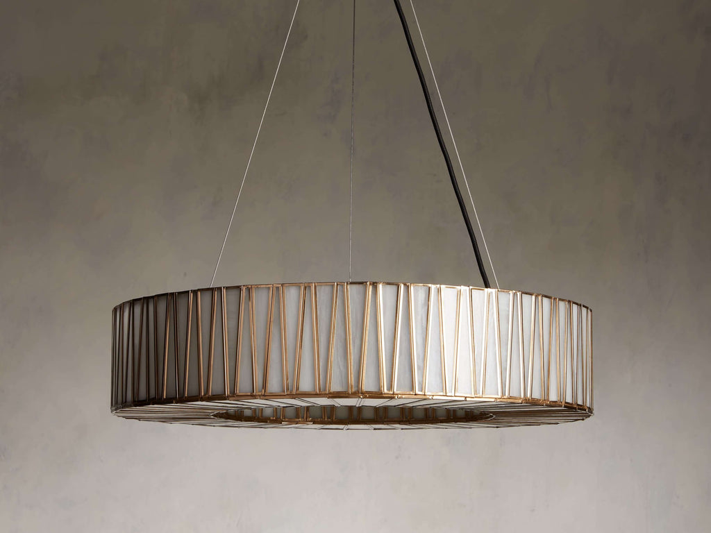 Jeunet Glass Globe Round Chandelier